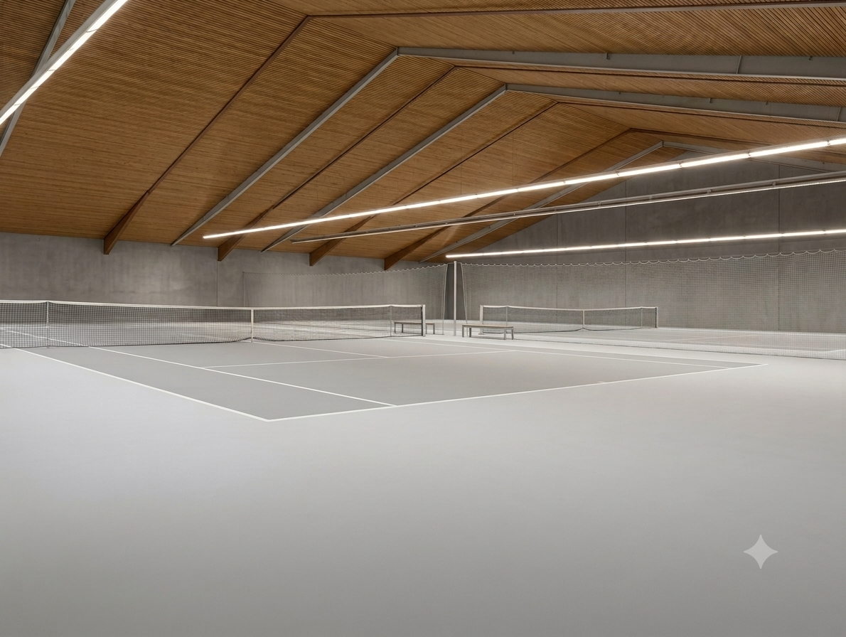 Tennis in der Halle der Bergischen Sportarena Wermelskirchen